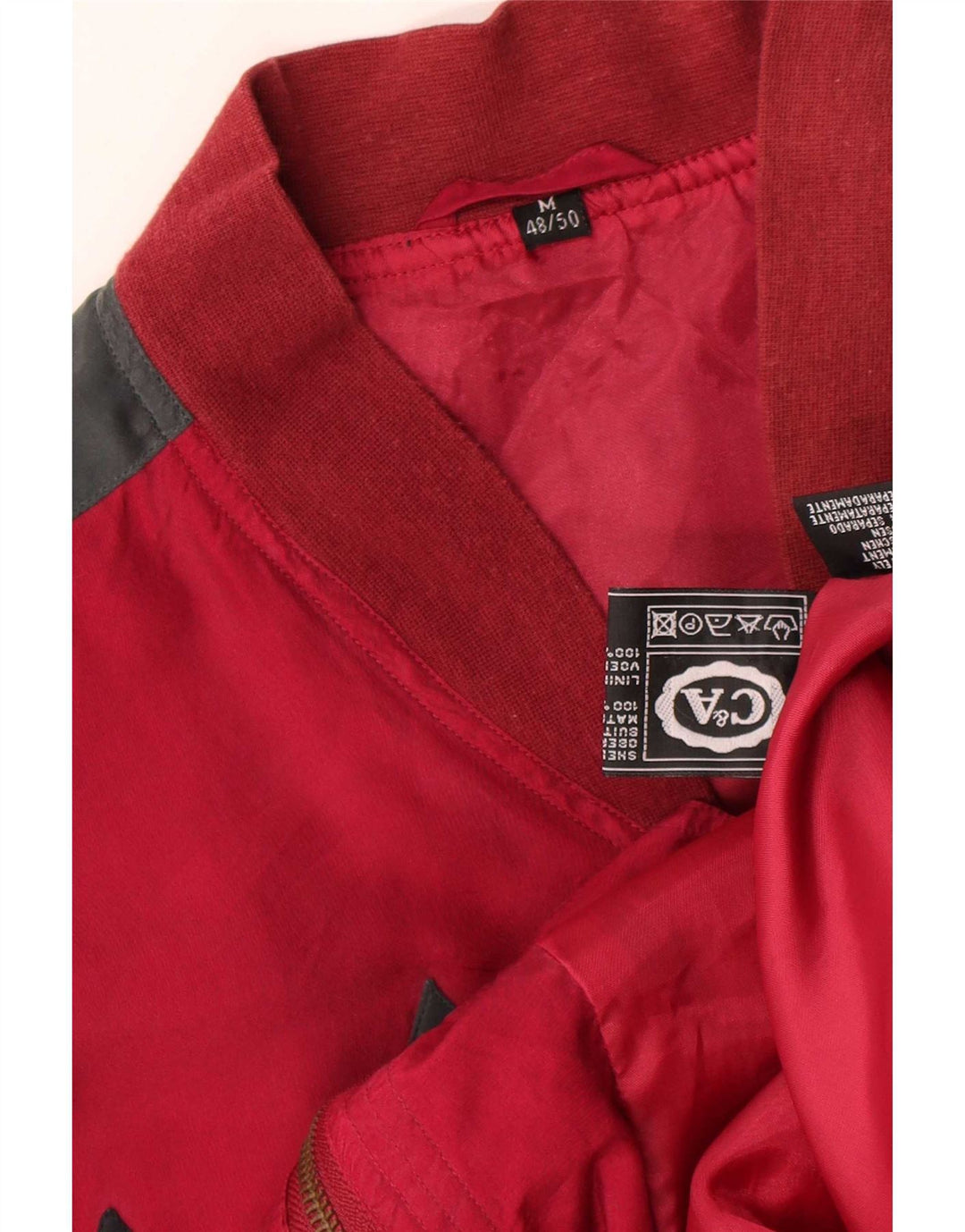Jachetă bomber C&A pentru bărbați EU 48/50 roșu mediu Argyle/Diamond