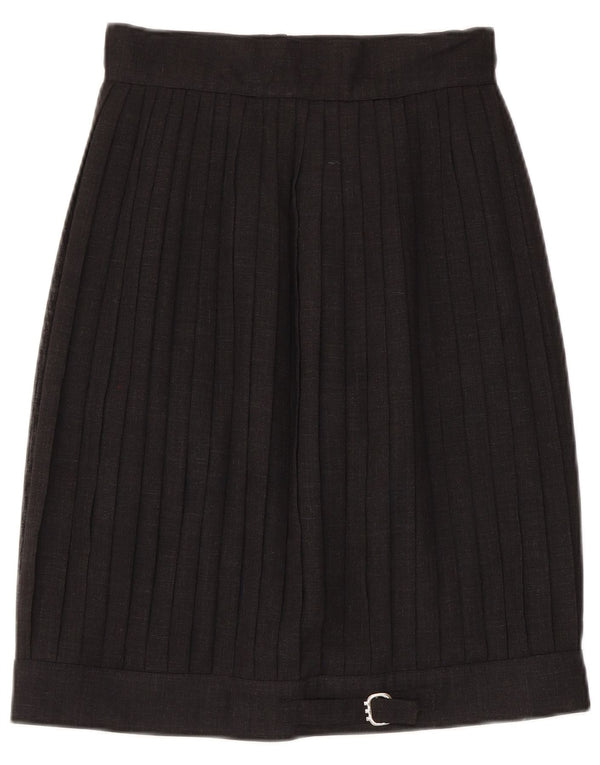 Fusta plisată Vintage pentru femei IT 42 Medium W26 Negru