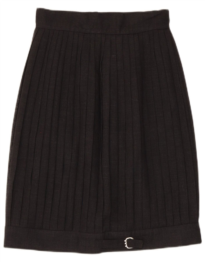 Fusta plisată Vintage pentru femei IT 42 Medium W26 Negru