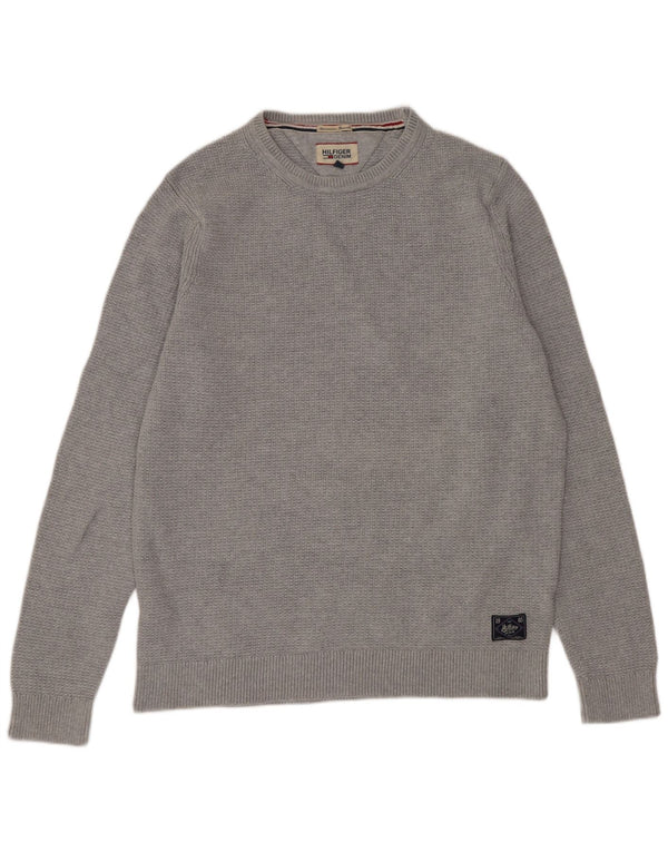 Pulover Tommy Hilfiger pentru bărbați, cu gât crew, bumbac gri 2XL