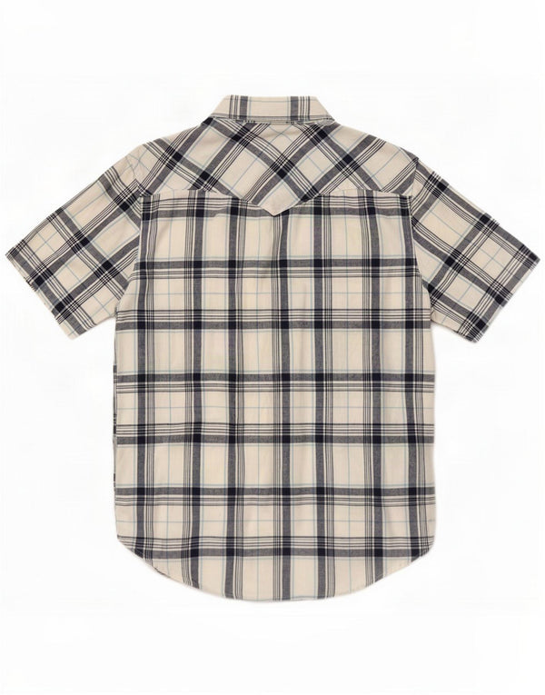 Camasă slim cu mânecă scurtă Levi's pentru bărbați, bumbac carouri albastru mic