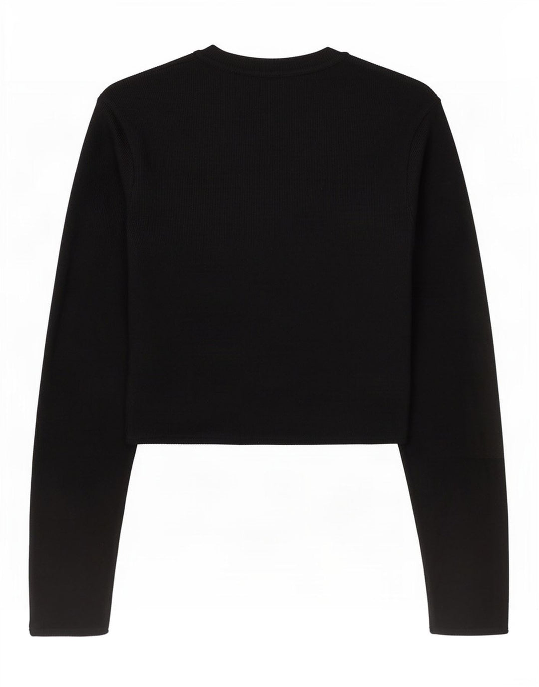 Crop Top pentru femei Zara cu mânecă lungă UK 8 mic, negru, viscoză