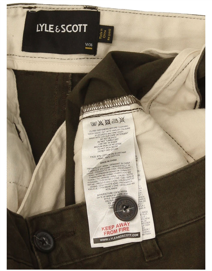 Pantaloni scurți chino LYLE & SCOTT pentru bărbați W36, bumbac kaki mare