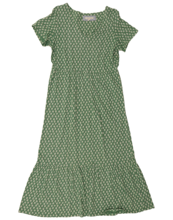 Rochie Maxi pentru femei White Stuff UK 12 Medium Green Floral Bumbac