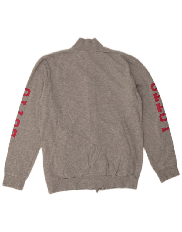 Jachetă de trening grafic Lotto pentru femei UK 14, bumbac cu pete gri mediu