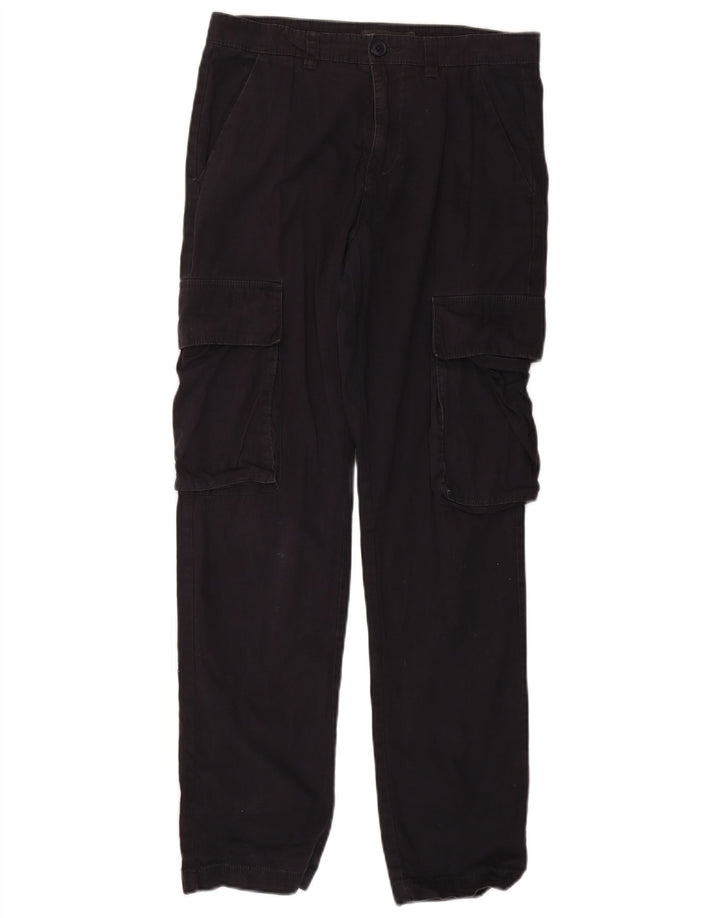 Pantaloni cargo drepti pentru bărbați French Connection, L32 L31, bumbac negru