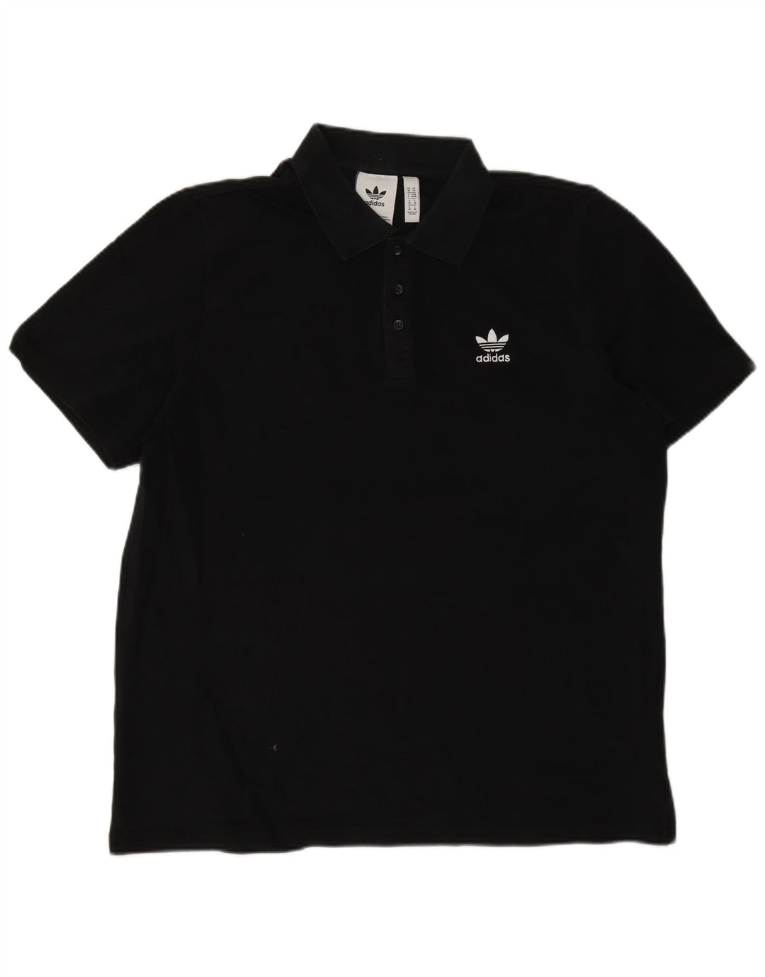 Tricou polo Adidas pentru bărbați, bumbac mediu negru