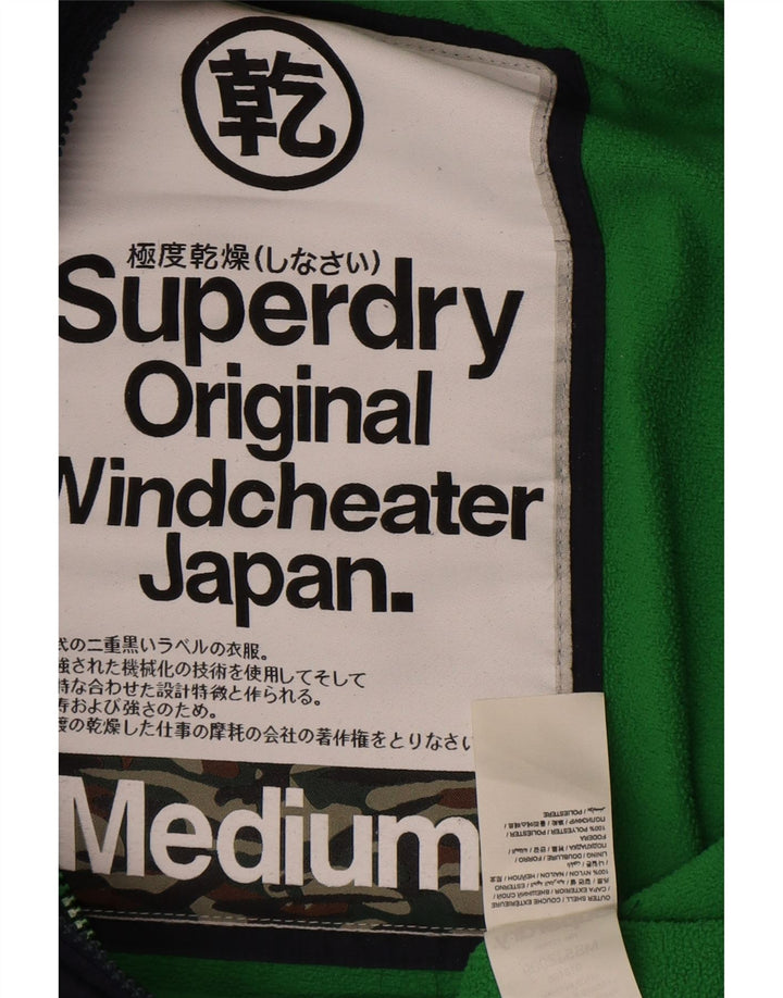 Jachetă Windbreaker Superdry pentru femei UK 14 Medium Bleumarin
