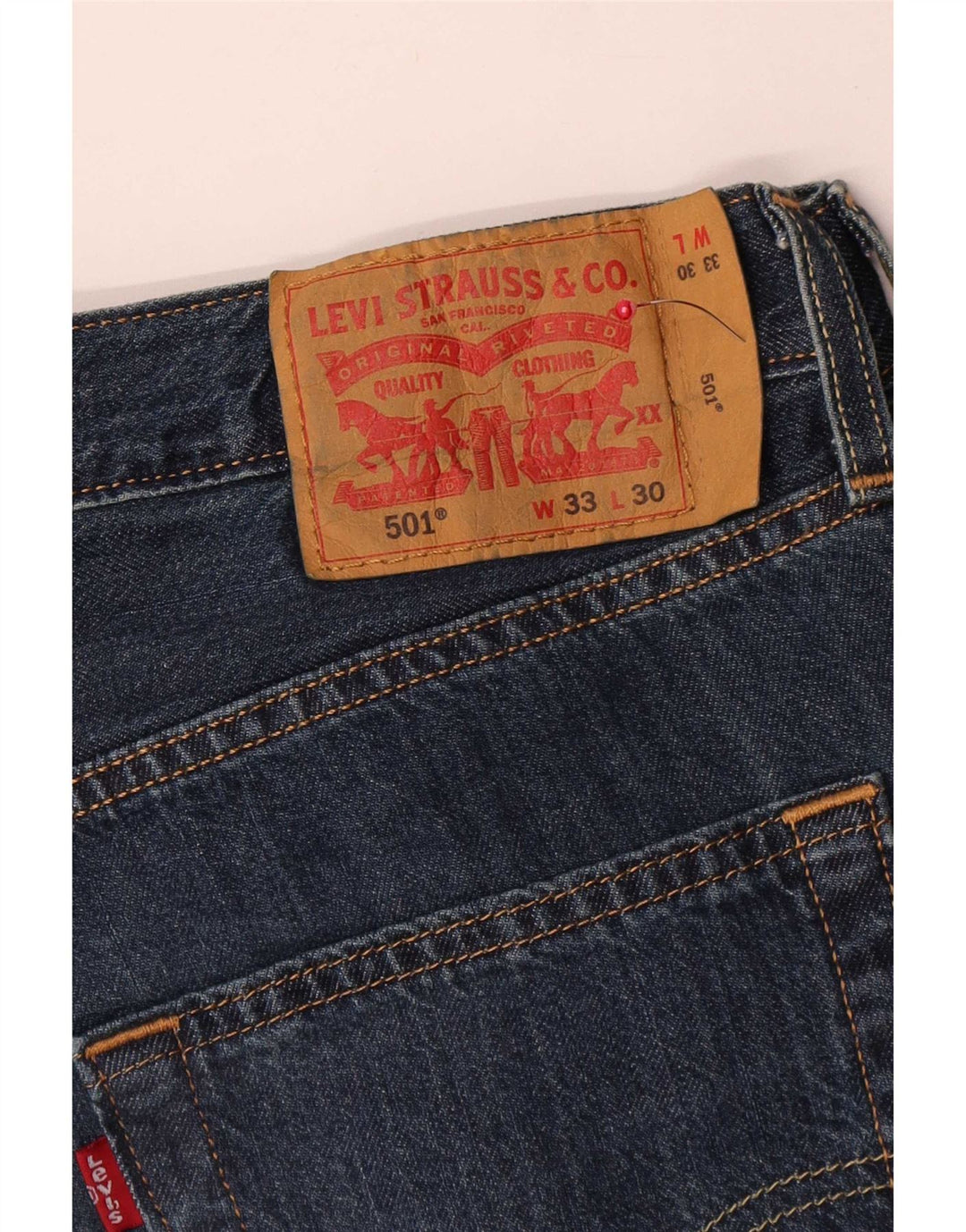 Blugi drepti pentru bărbați Levi's 501 W33 L30 Bumbac albastru
