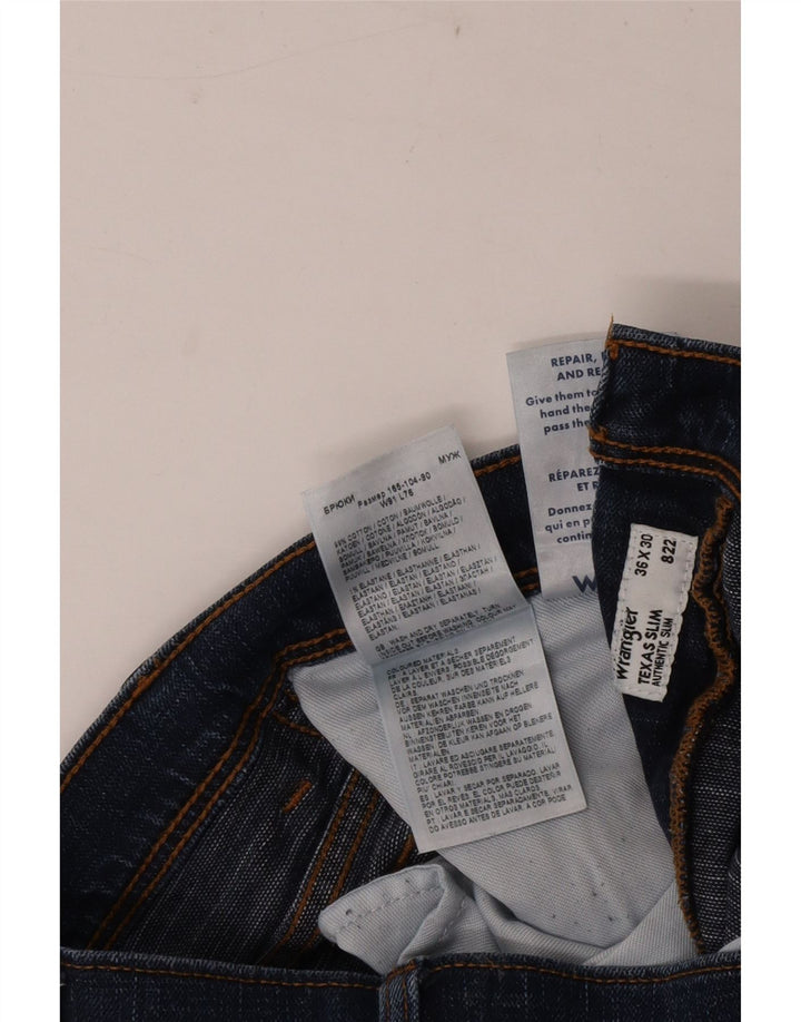 Blugi slim Texas Wrangler pentru bărbați W36 L30 bumbac bleumarin