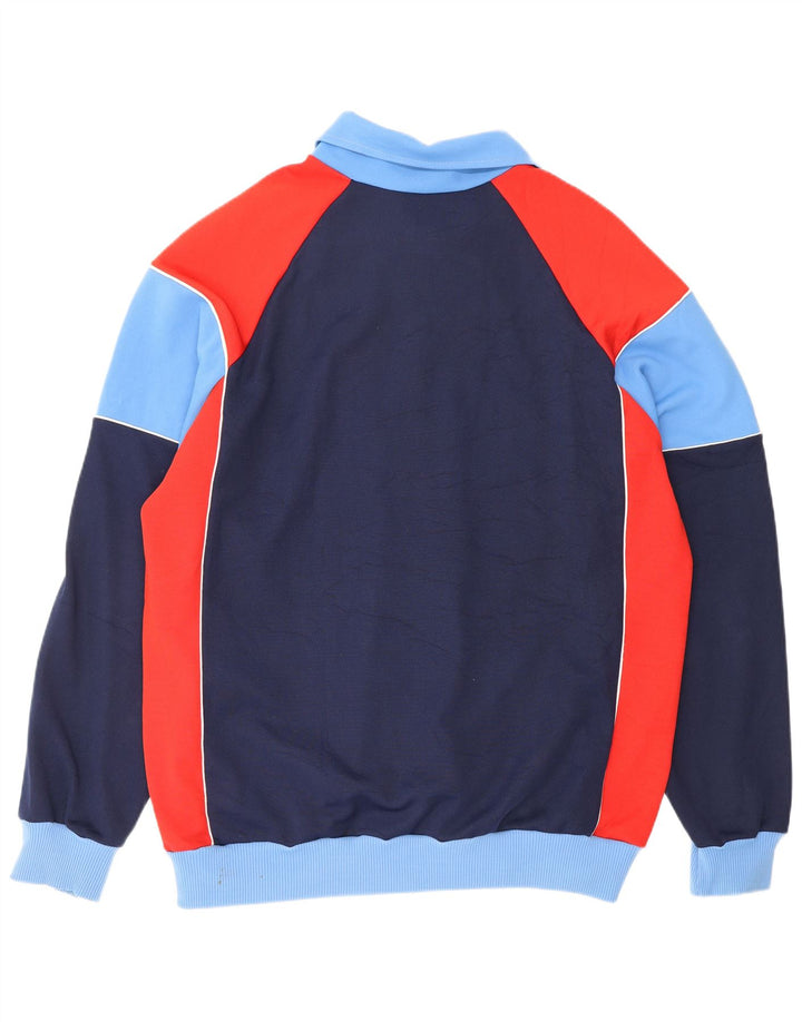 Jachetă de trening pentru bărbați VINTAGE EU 56 XL Albastru Colorblock Retro