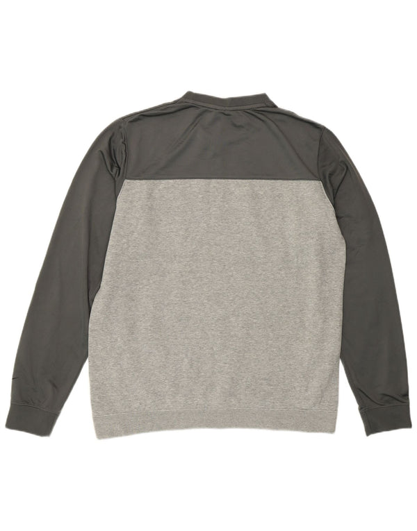 Nike Mens Graphic Sweatshirt Jumper Medium Grey Colourblock Cotton