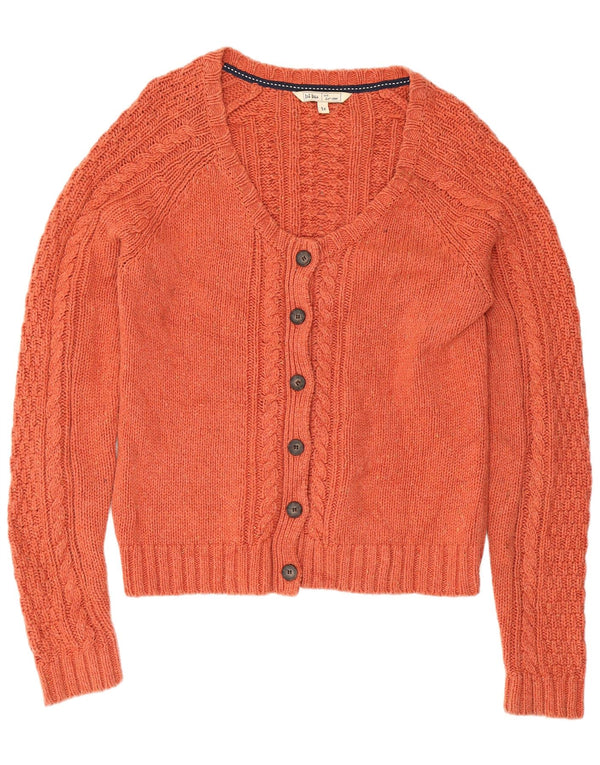 Pulover cardigan pentru femei Fat Face UK 16 mare bumbac portocaliu