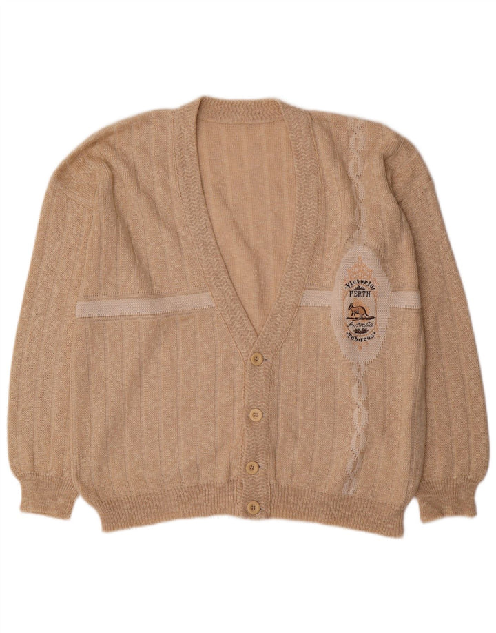 Pulover cardigan pentru bărbați PERTH IT 54 XL Lână bej