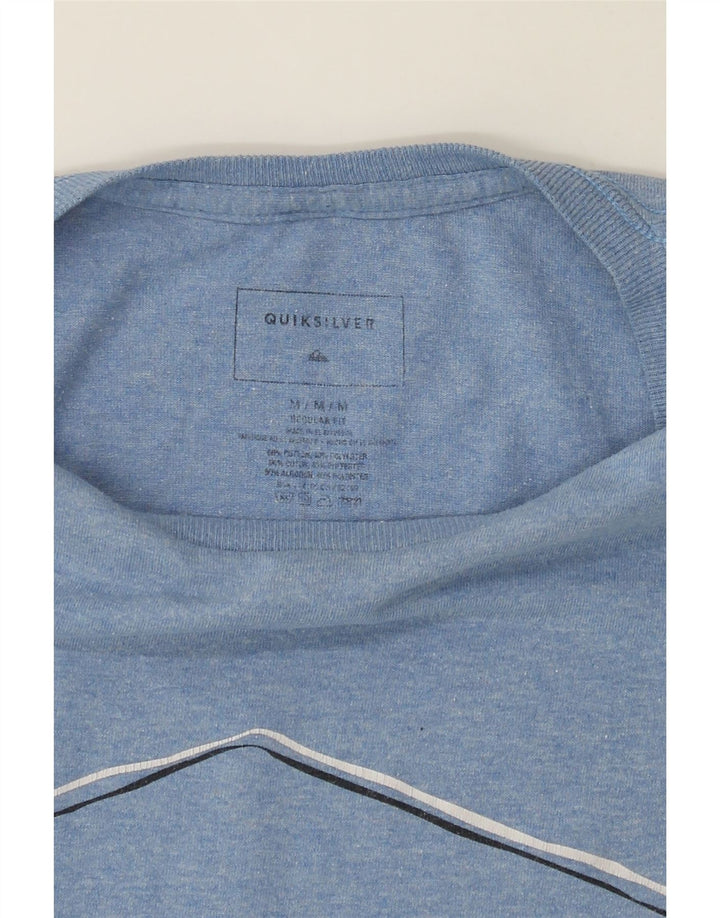 QUIKSILVER Mens Regular Fit Graphic T-Shirt Top Medium Blue Cotton Vintage Quiksilver and Second-Hand Quiksilver from Messina Hembry 