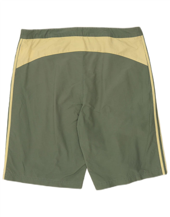 Pantaloni scurți Adidas pentru bărbați XL W40, bumbac color bloc verde