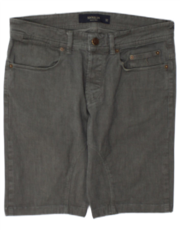 Pantaloni scurți casual pentru bărbați SIVIGLIA W32 bumbac gri mediu