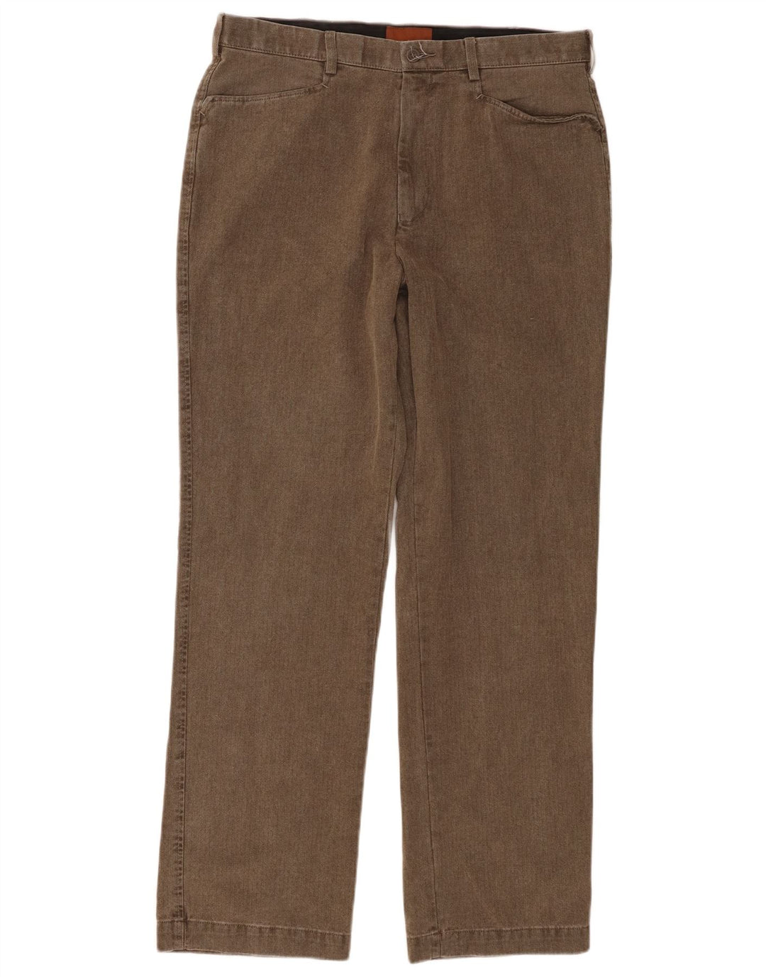 Pantaloni casual drepti pentru bărbați Marks & Spencer W34 L31 Brown Herringbone