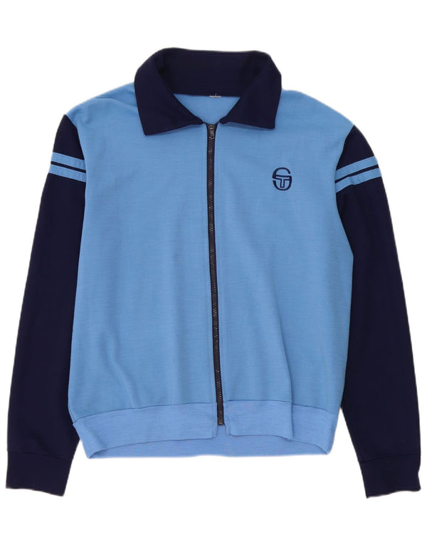 Jachetă de trening pentru bărbați Sergio Tacchini, albastru mediu, lână bloc de culoare