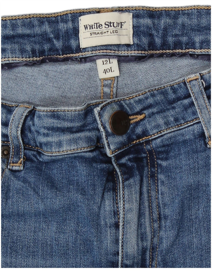 White Stuff Blugi skinny lungi și drepti pentru femei UK 12 Medium W30 L32 Blue