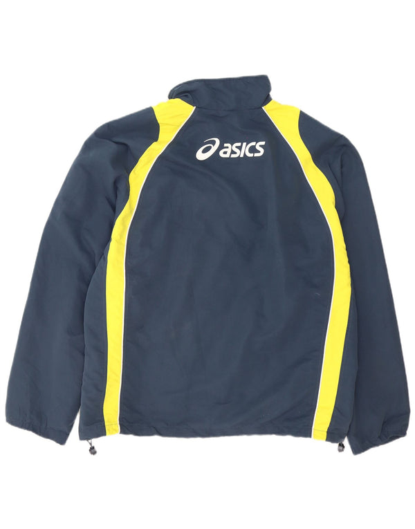 Jachetă de top pentru trening Asics pentru bărbați, 2XL, albastru bleumarin, poliester color bloc