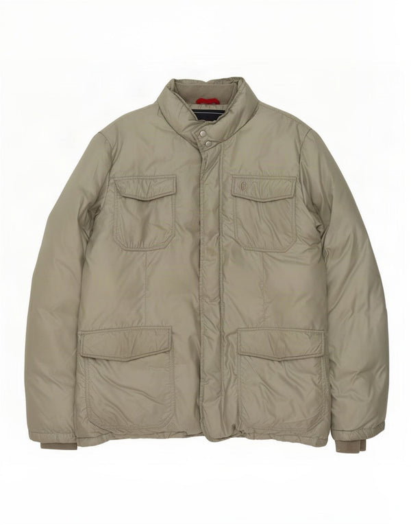 Conte of Florence Mens Padded Jacket UK 42 XL Green Polyester