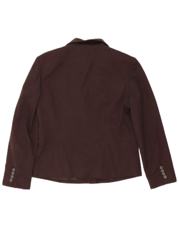 Jachetă Blazer pentru femei Chaps cu 5 nasturi US 10 Poliester maro mare