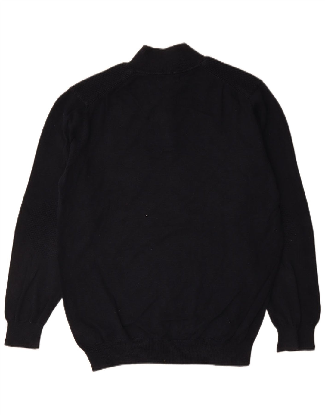 Massimo Dutti Pulover pentru bărbați cu gât cu nasturi, XL, bumbac bleumarin