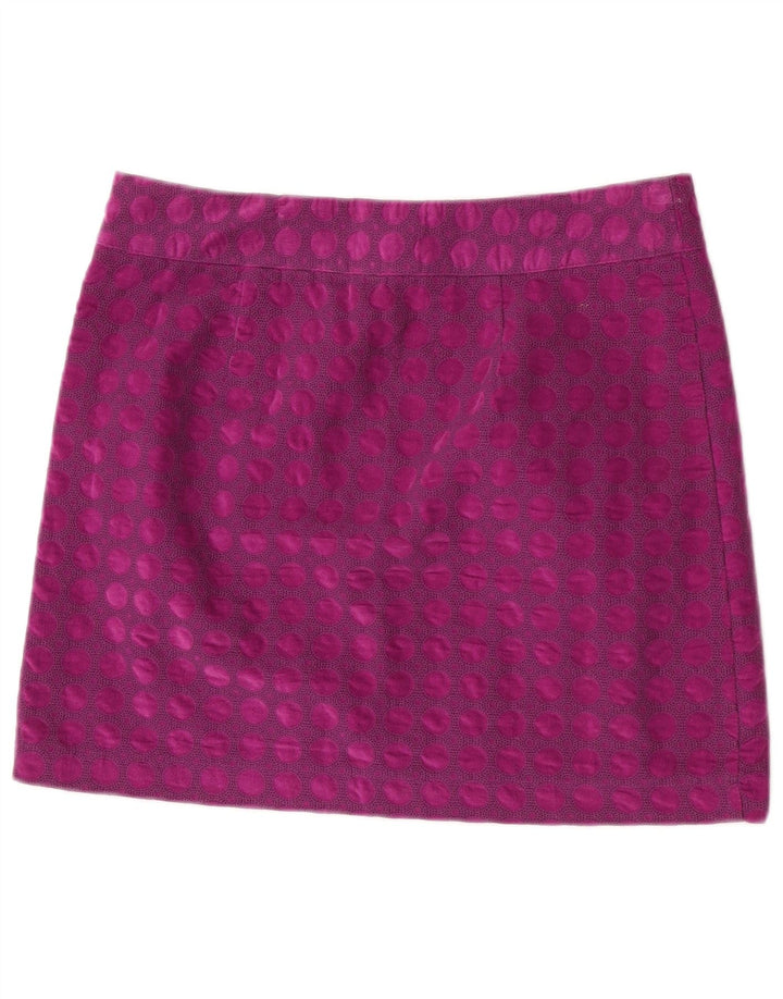 Fusta mini pentru femei White Stuff UK 12 Medium W32 Purple Geometric Bumbac