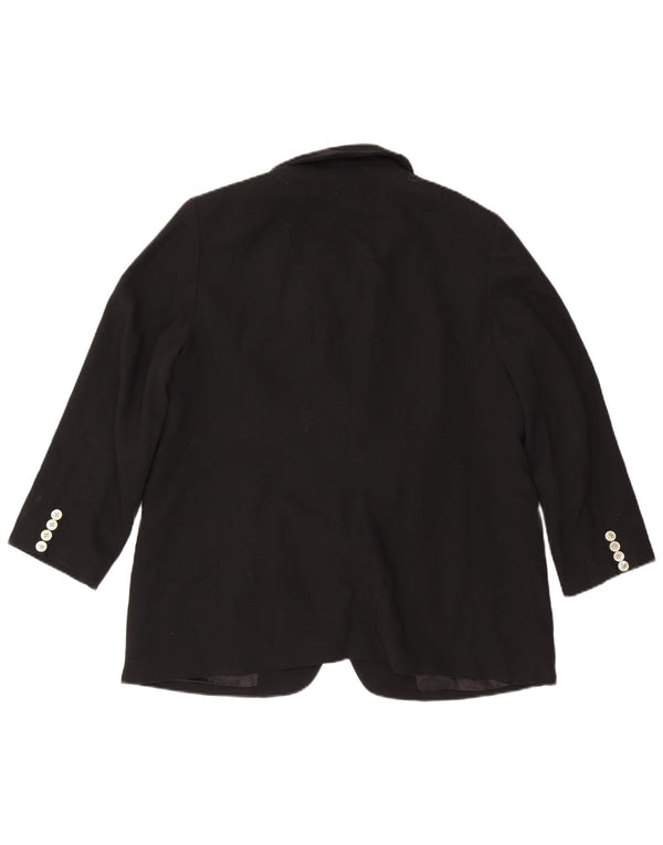 Jachetă pentru femei Ralph Lauren, cu 2 nasturi, lână neagră US 14 XL