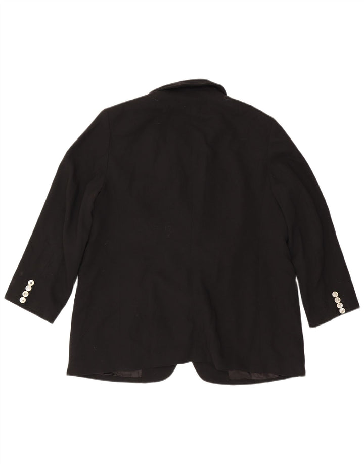 Jachetă pentru femei Ralph Lauren, cu 2 nasturi, lână neagră US 14 XL