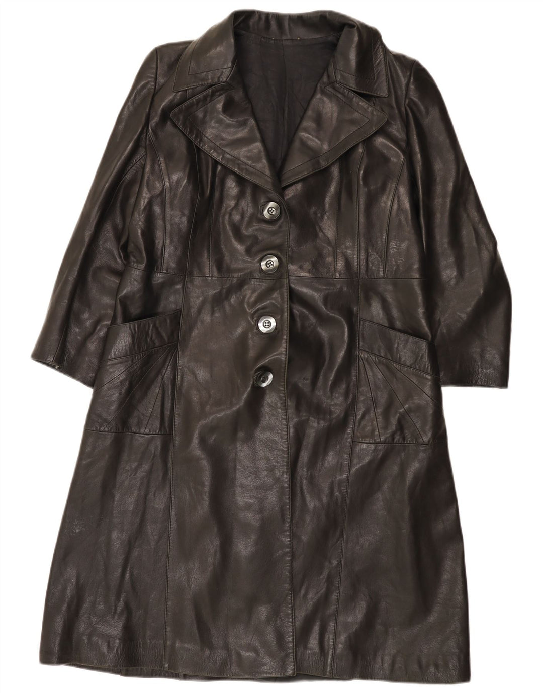 Palton din piele pentru femei VINTAGE IT 48 XL negru
