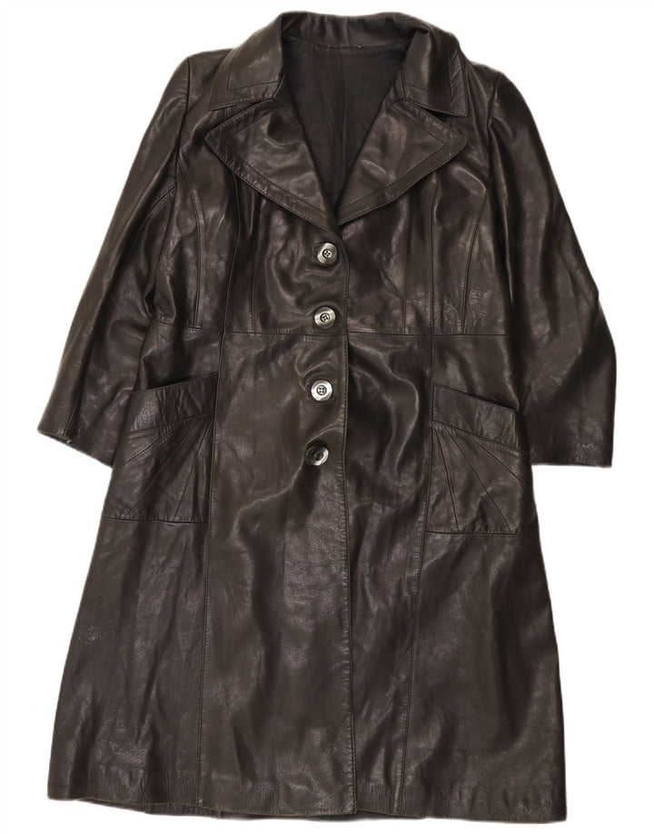 Palton din piele pentru femei VINTAGE IT 48 XL negru