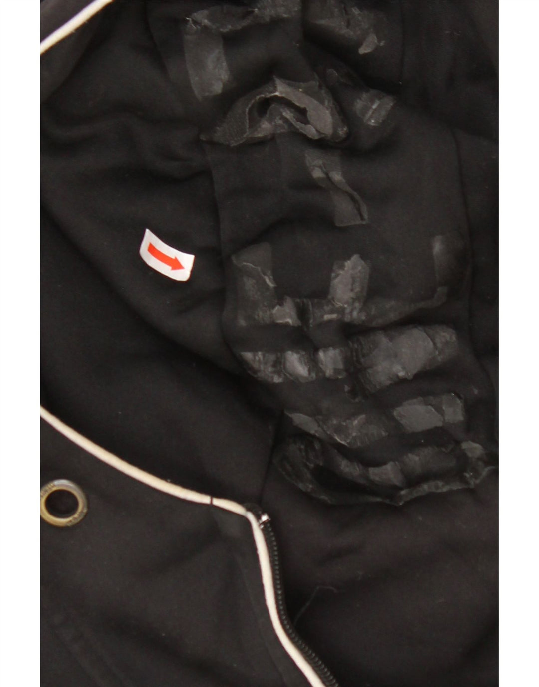 JACK & JONES Pulover cu glugă cu fermoar pentru femei UK 14 Medium Black Colorblock