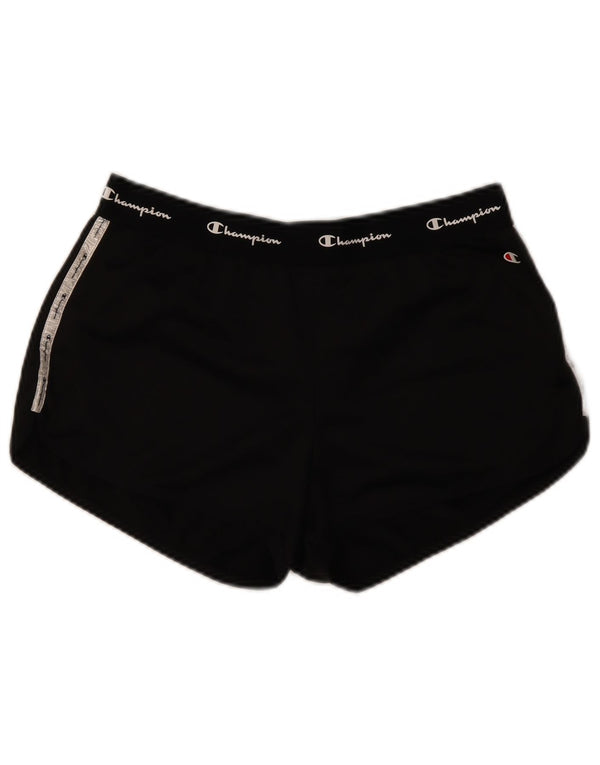 Pantaloni scurți sport grafic Champion pentru femei UK 14, mari, negru, poliester