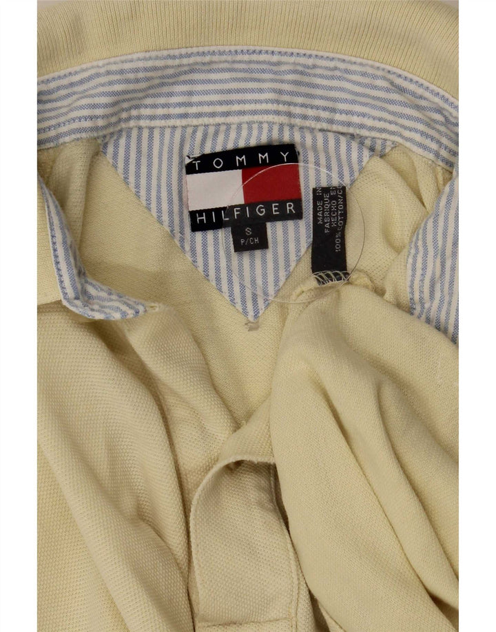 Tricou polo Tommy Hilfiger pentru bărbați, bumbac galben mic