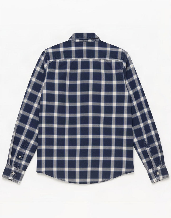 Hollister Cămașă pentru bărbați Medium Blue Check Cotton