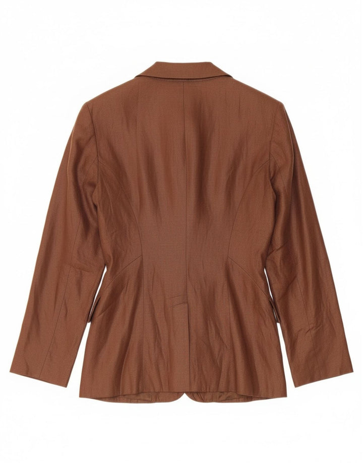 Blazer Vintage pentru femei cu 3 nasturi, UK 10, maro mic