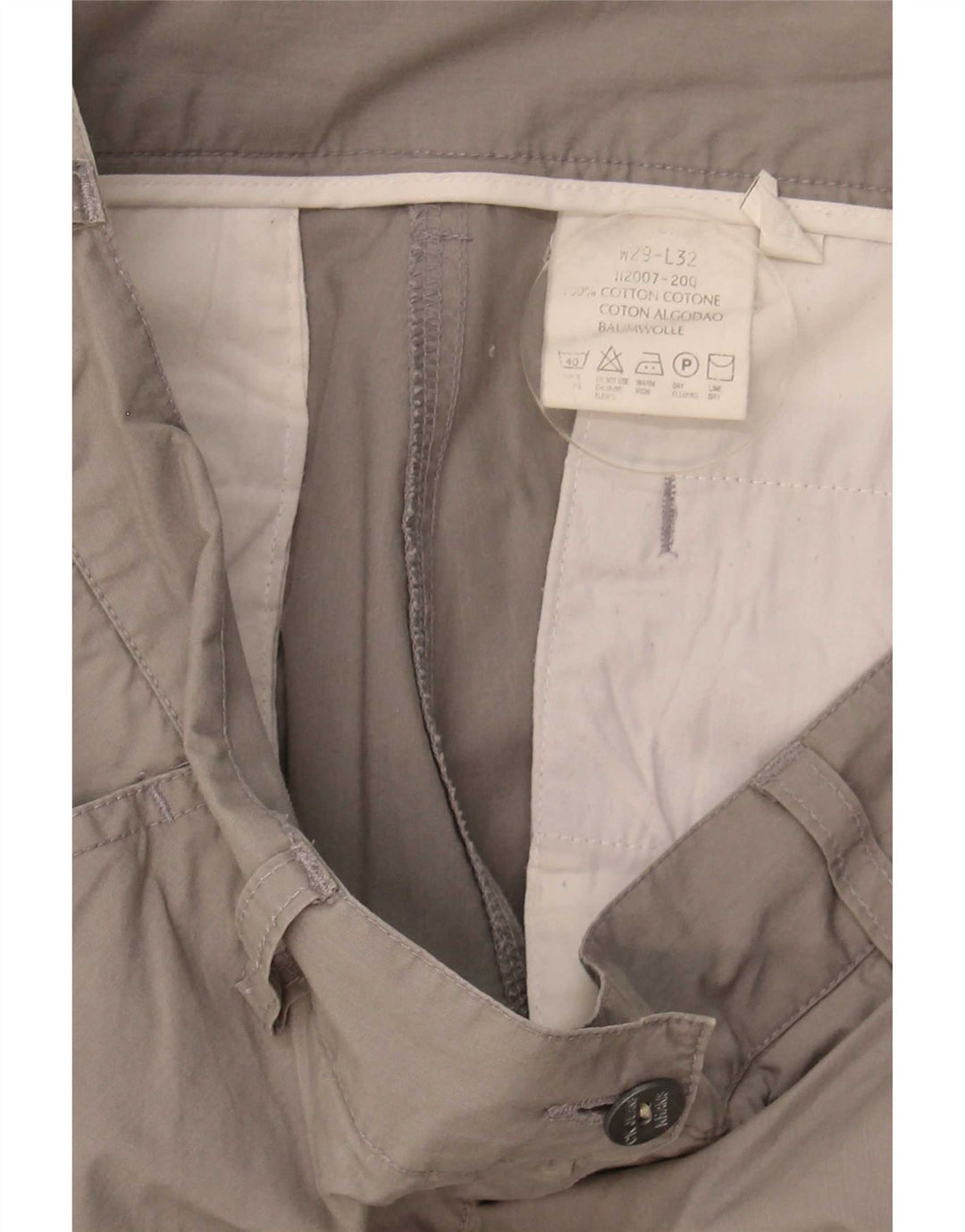 Pantaloni cargo drepti Calvin Klein pentru femei W29 L32 bumbac gri