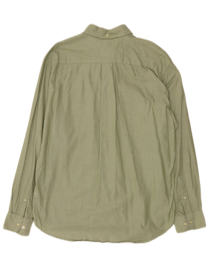 Cămașă Tommy Hilfiger pentru bărbați, bumbac verde mediu