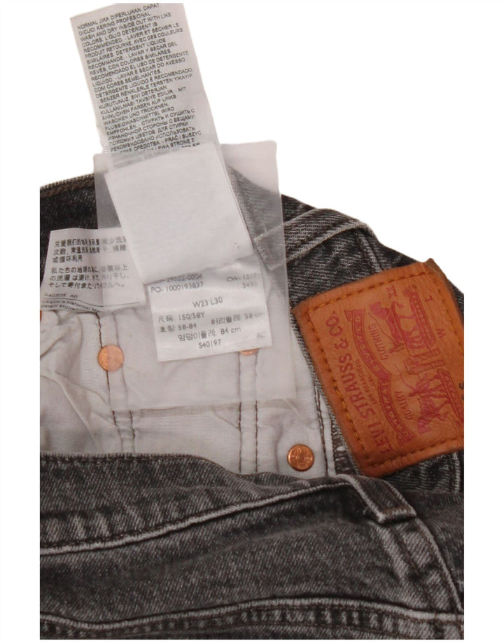 Blugi drepti pentru femei LEVI'S 501 W23 L30 bumbac gri