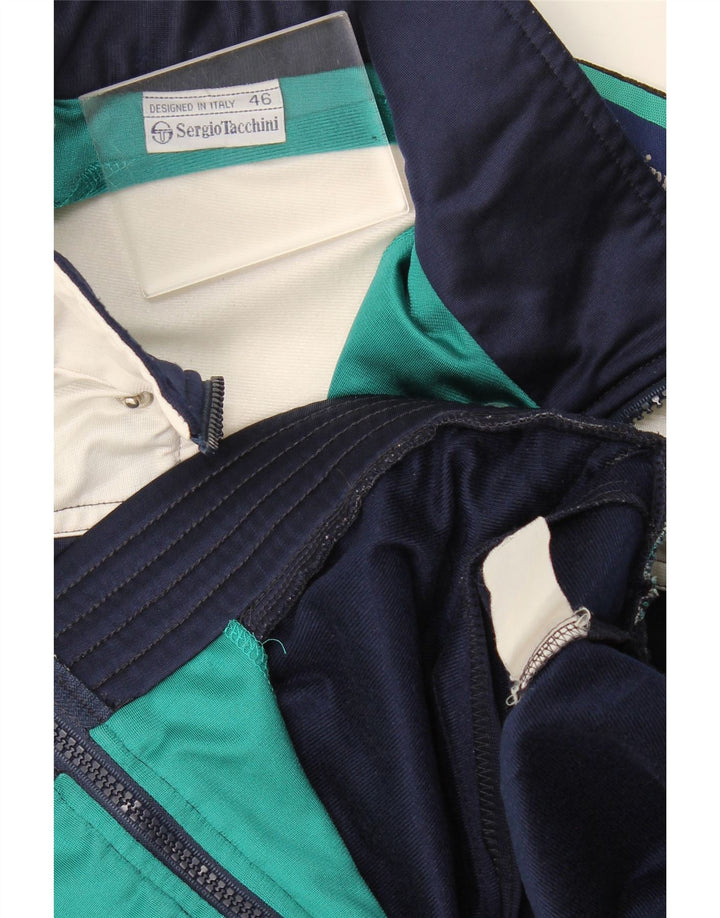 Jachetă de top pentru trening pentru bărbați Sergio Tacchini IT 46 Small Bleumarin Colorblock