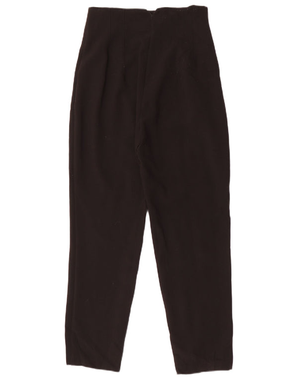 Pantaloni de costum conici pentru femei cu talie înaltă Zara XS L24 L27 Poliester negru