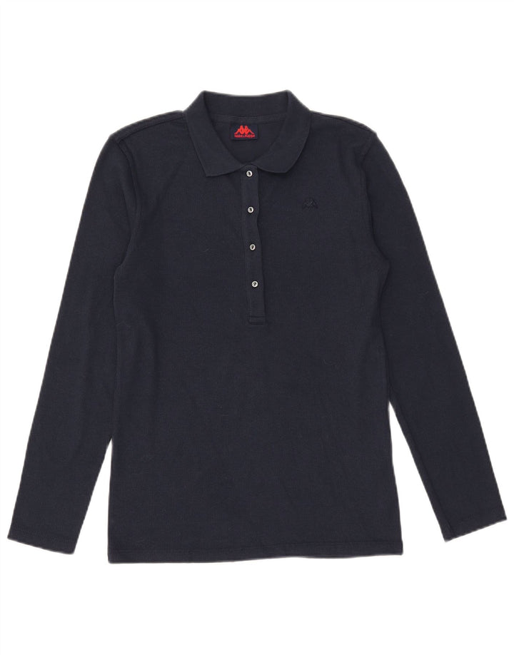 Top pentru femei Kappa cu mânecă lungă UK 12 Medium Bleumarin Bumbac