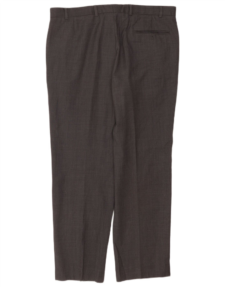 Pantaloni de costum conici pentru bărbați Marks & Spencer L38 L31 poliester gri