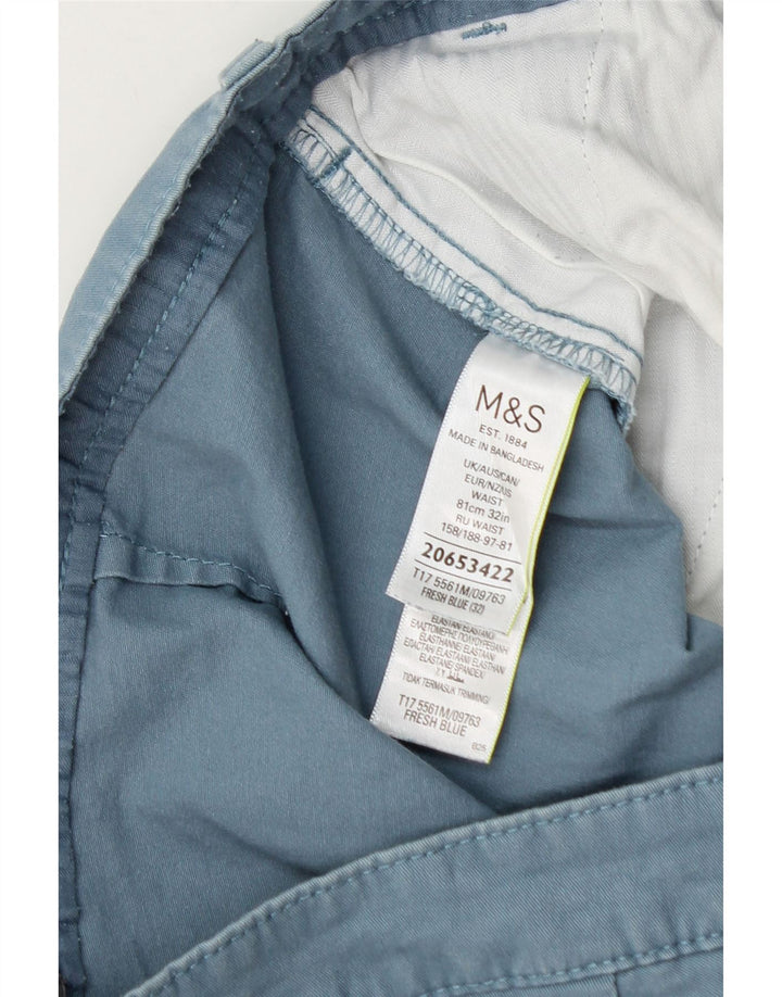 Pantaloni scurți chino pentru bărbați Marks & Spencer W32, bumbac albastru mediu