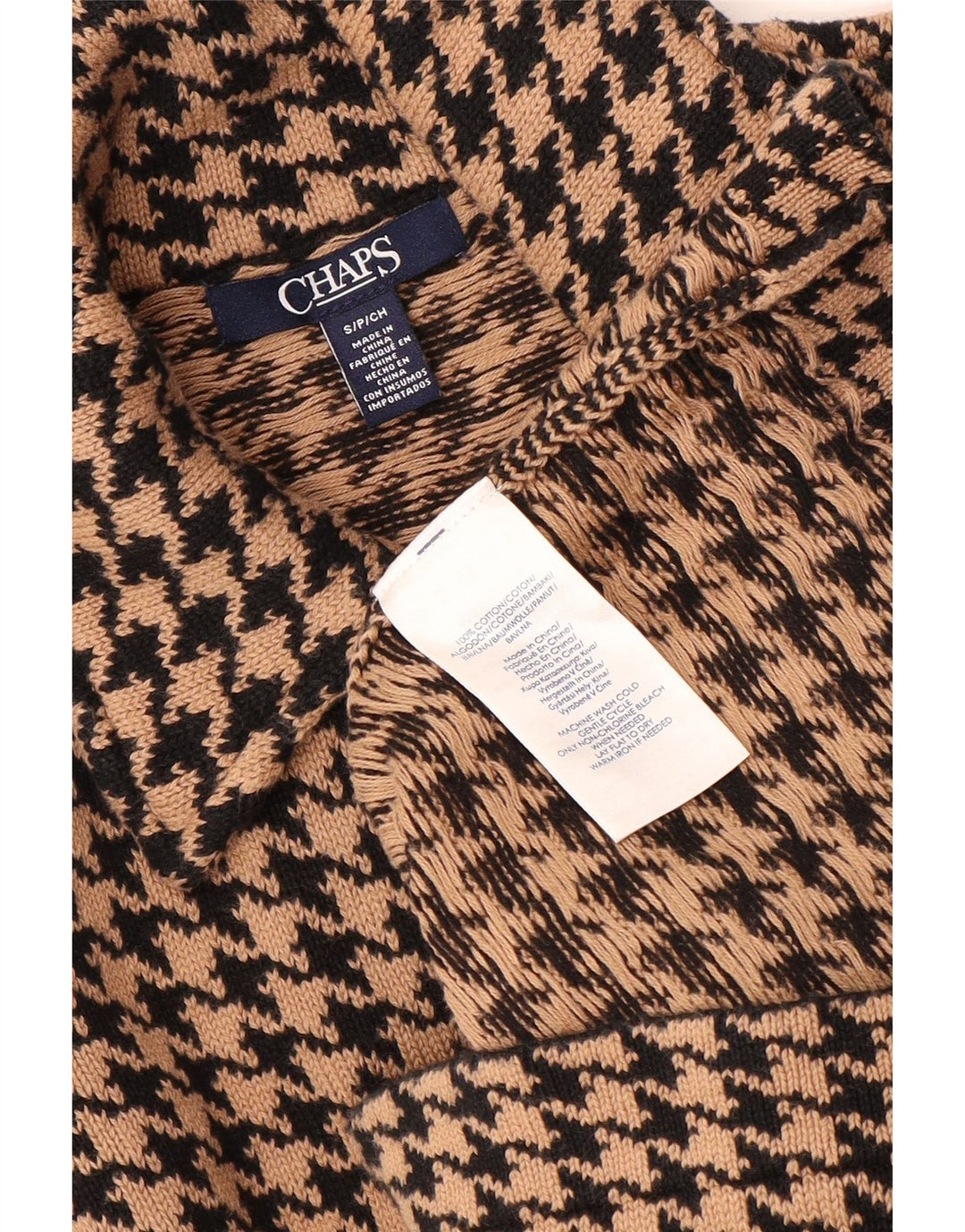 Pulover cardigan CHAPS pentru femei UK 10 Bumbac cu picior de gală, bej mic