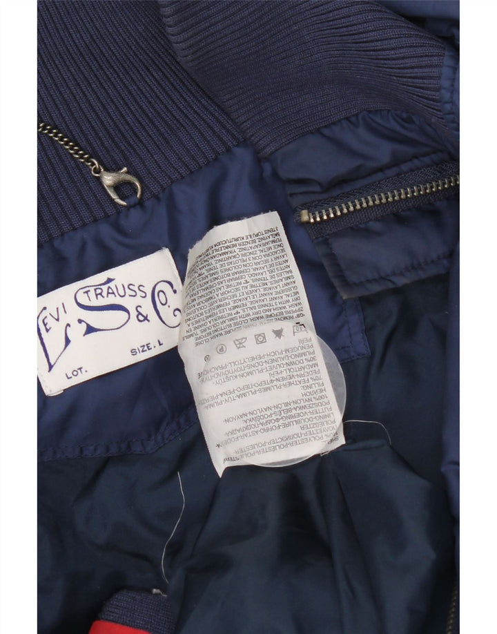 Jachetă căptușită Levi's pentru femei UK 16 mare, poliester bleumarin