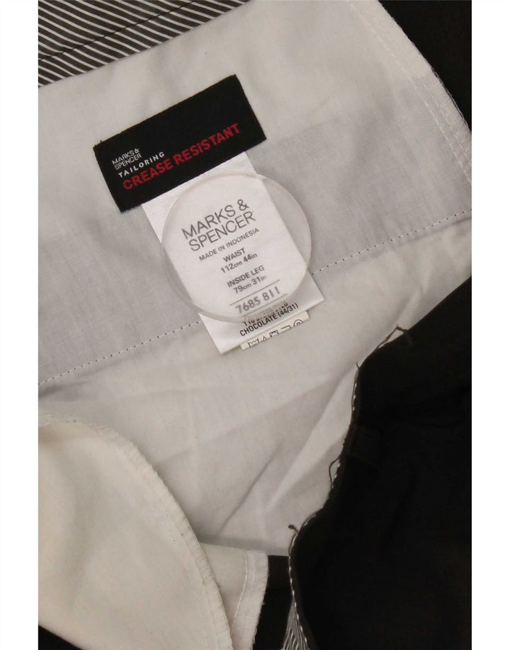 Pantaloni de costum pentru bărbați Marks & Spencer L44 L31 maro poliester