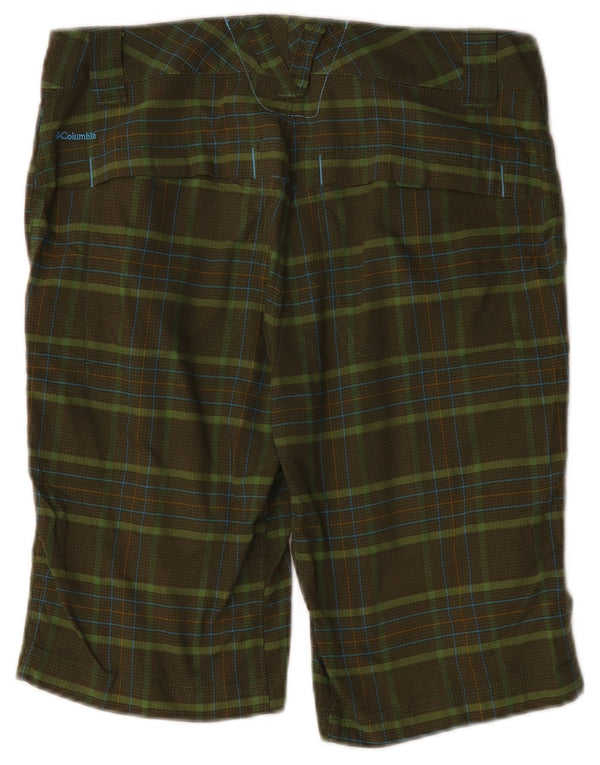 Pantaloni scurți cargo Columbia Omni-Shade pentru femei US 8 Medium W32 Khaki Check